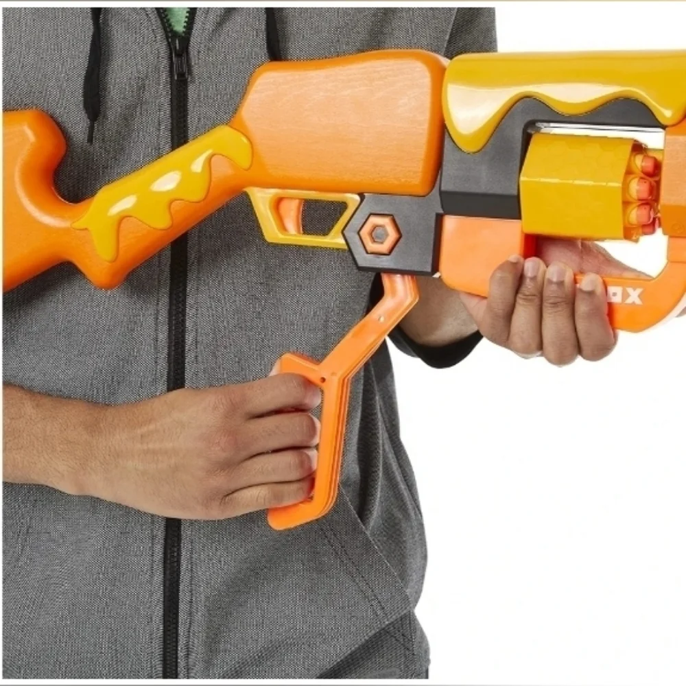 Nerf Roblox Adopt Me!: Bees! Lever Action Dart Blaster, Rotating 8-Dart Drum
